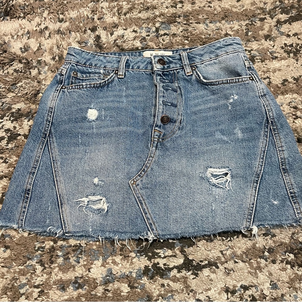 [WORN ONCE] We The Free (Free People) Size 27 Denim Skirt